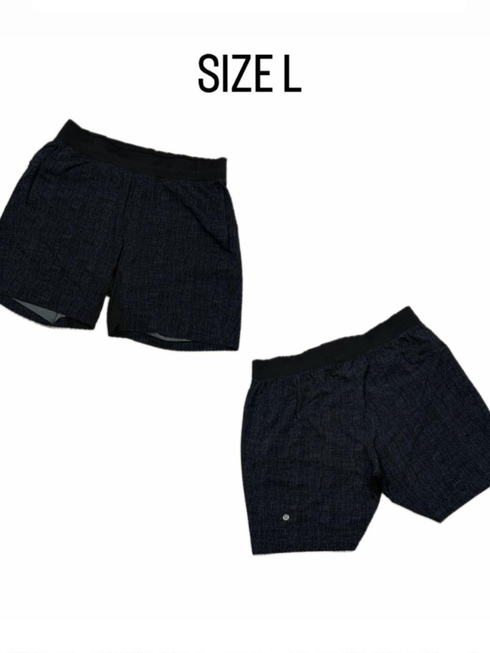 Lululemon Men's Athletic Shorts - Size Large - Dark Textured Heather Black.